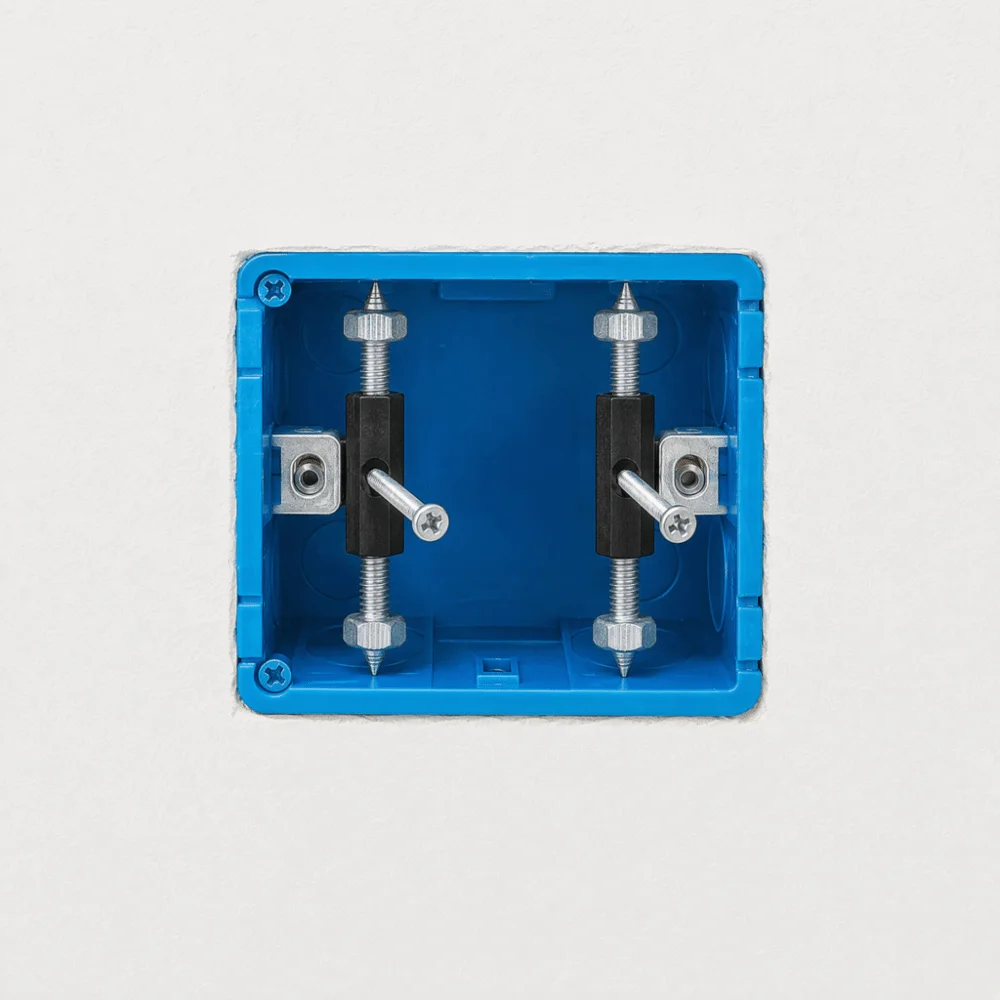 21pcs 86 Type Wall Repairer Adjustable Design Nylon Insulation Outlet Box Repairer 1 Wrench Included 10 Screws Included