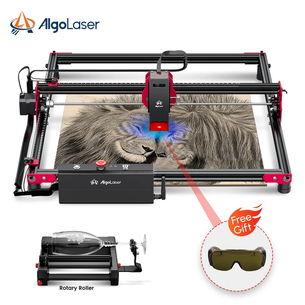 2025 Upgraded AlgoLaser DIY KIT 10W Output Marker DIY Desktop Mini LASER ENGRAV Metal/Acrylic/Plastic/Leather/Glass/Wood/Paper