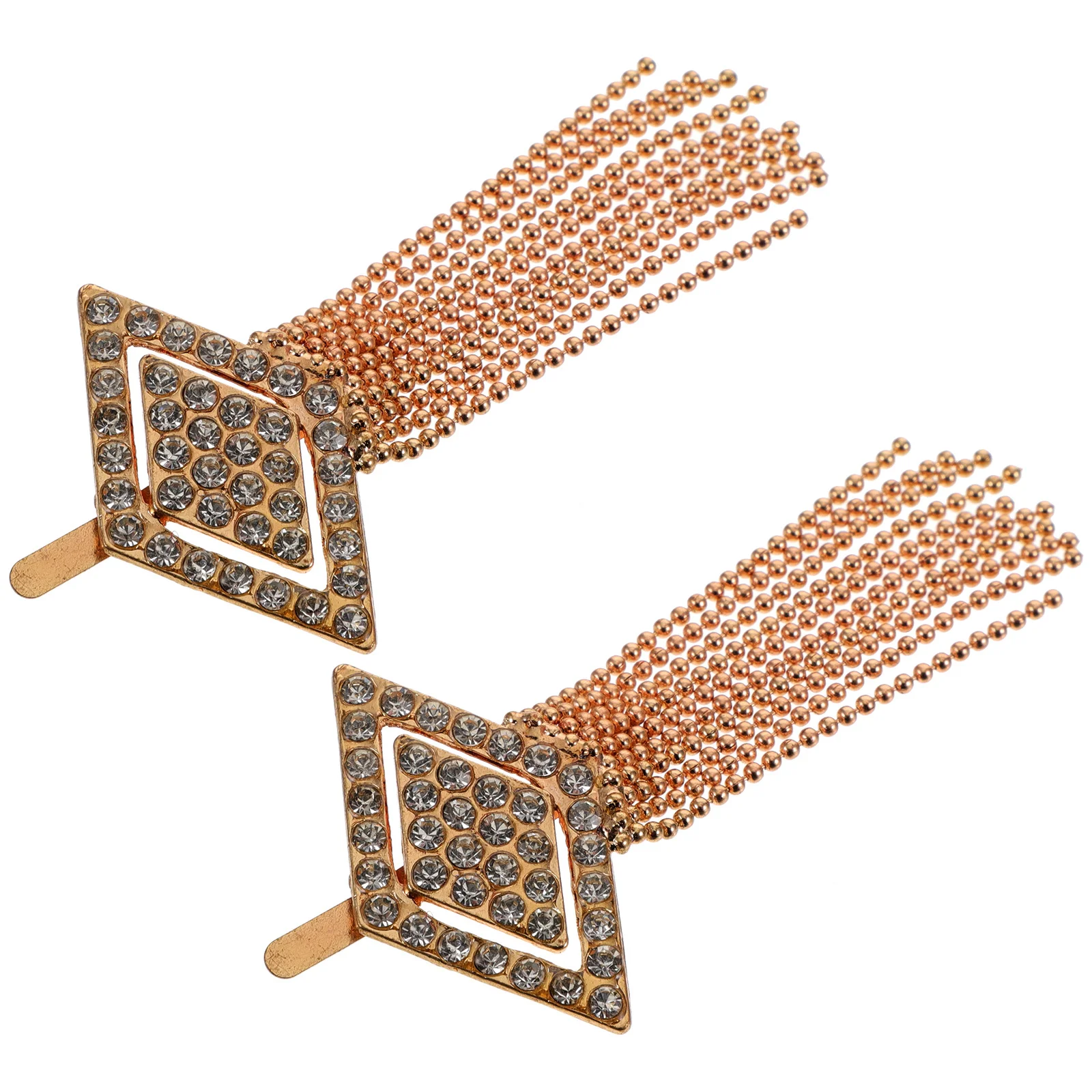 

2Pcs Shoe Tassel Jewelry Exquisite Craftsmanship Safe Material Boots Chains Gift Diamonds Charms with Tassel Shoe Charms