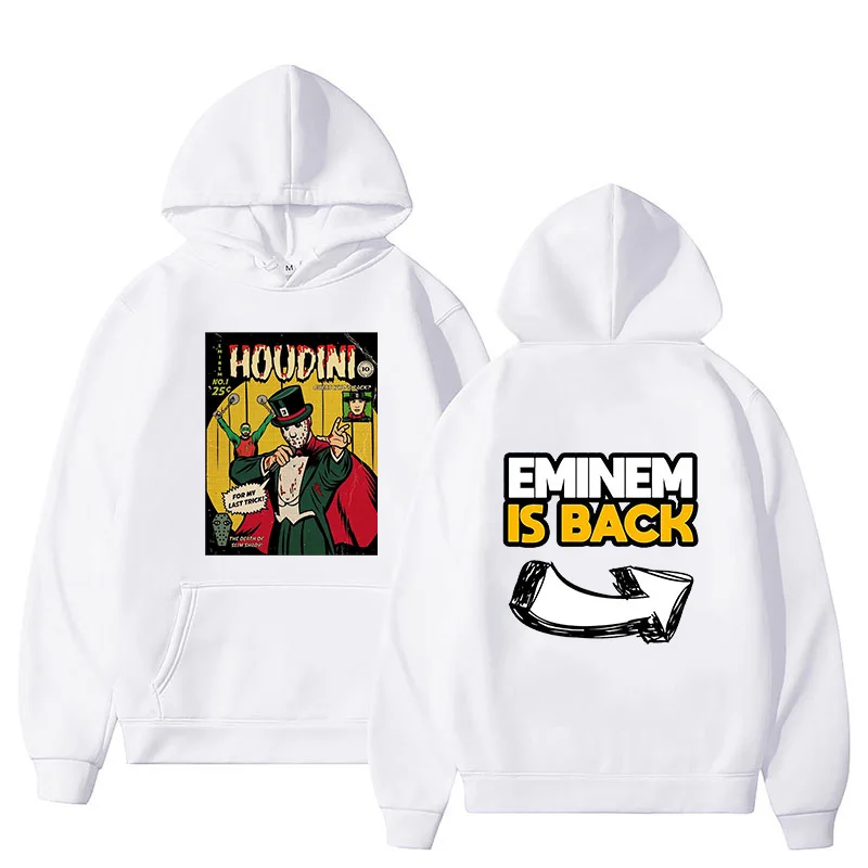 Camisetas Eminem Houdini Merch para hombre y mujer, camisetas de manga corta informales a la moda, ropa de calle para fanáticos, sudaderas gráficas,