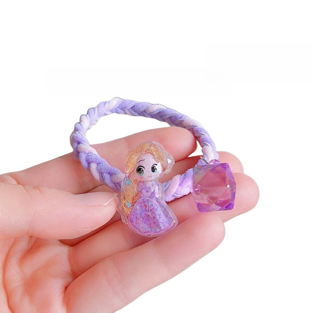 Miniso gesneden gezicht cartoon zeemeermin Sneeuwwitje handgeweven rubberen band Koreaanse schattige hoofdtooi haarcirkel student haaraccessoires