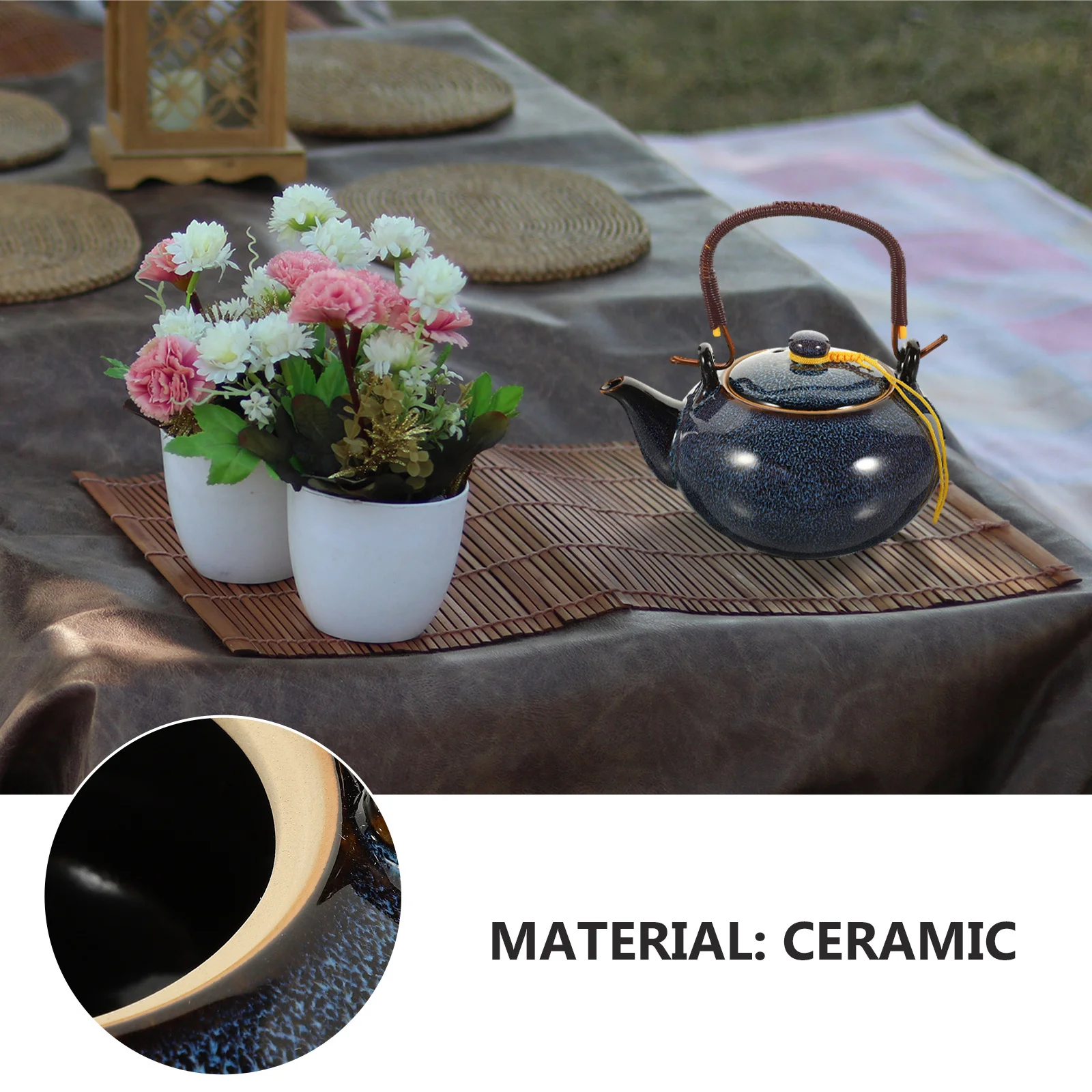 

Anti-scalding Handle Teapot Stovetop Home Maker Japanese Kettle Ceramic Kettles Pots