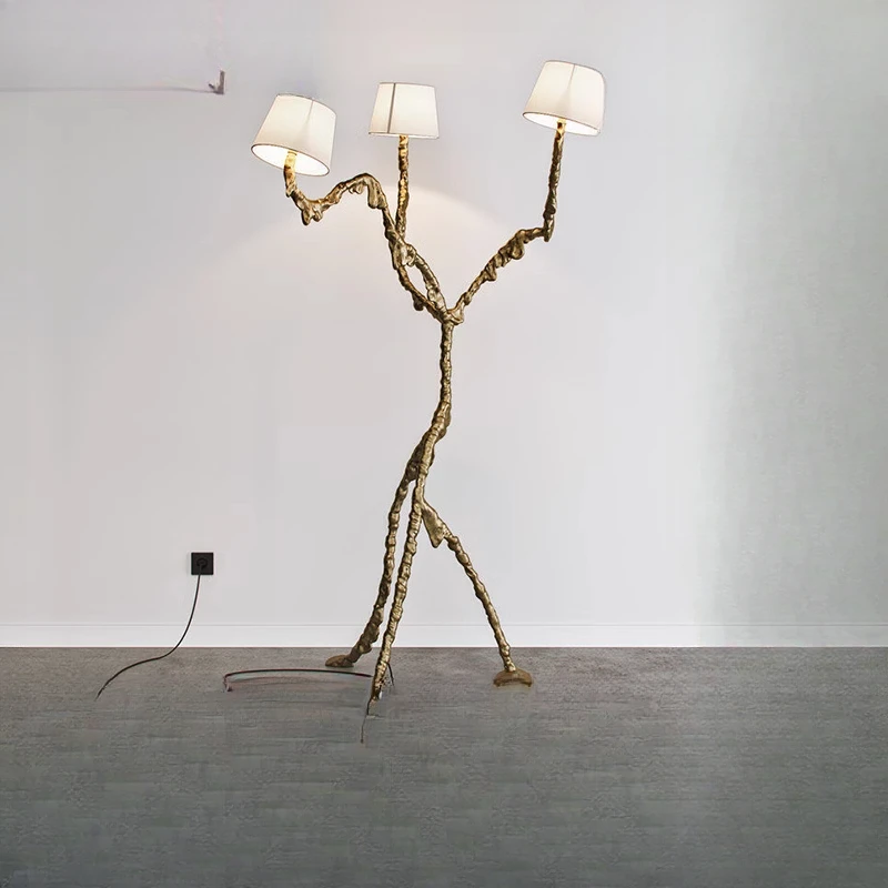 

Light luxury floor lamp post-modern all-copper branch artistic sense creative living room floor lamp