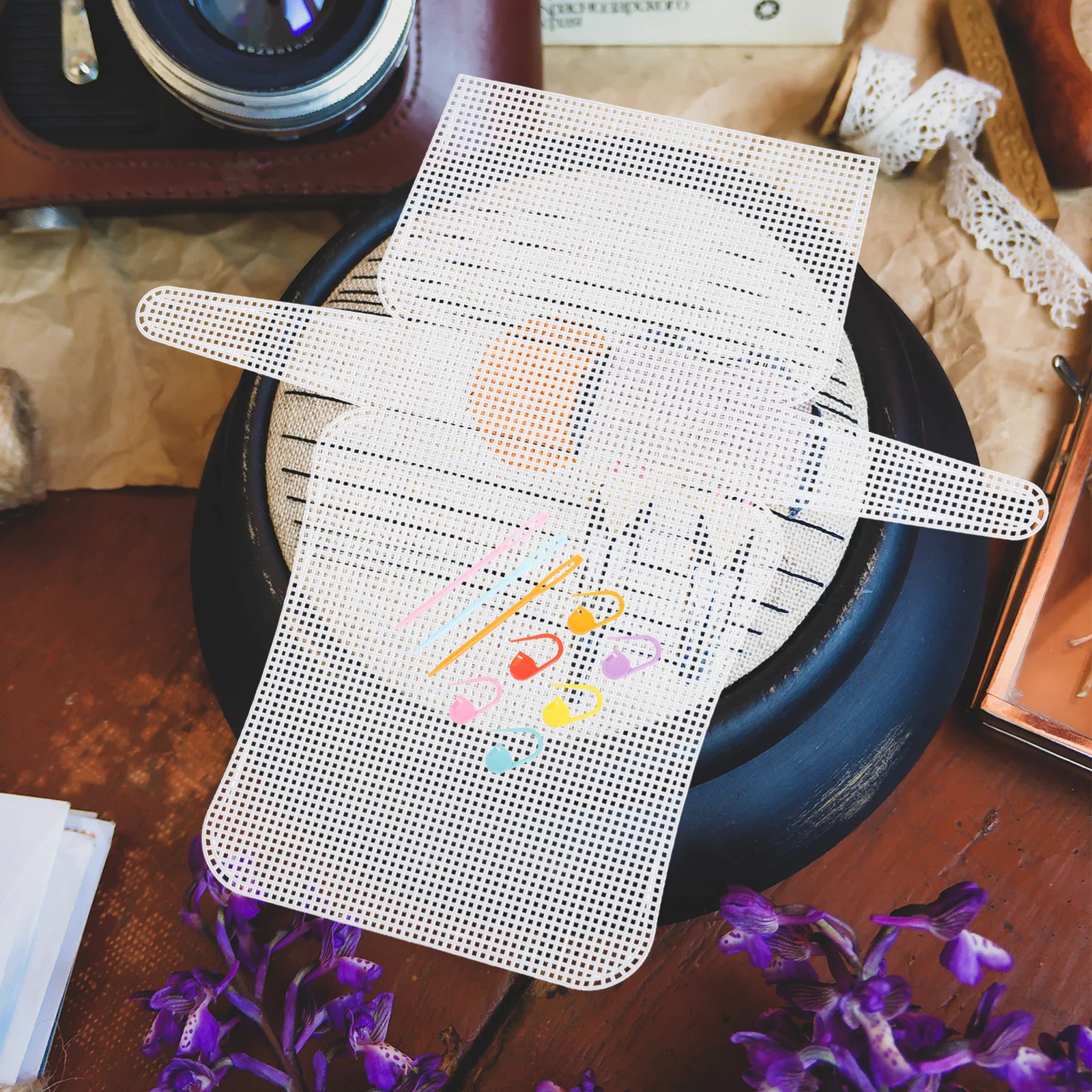 

1 set 1 Set Plastic Mesh Sheet White For Diy Bag Making Embroidery Mesh Sheets Cross-Stitch Supplies Bag Making Accessories