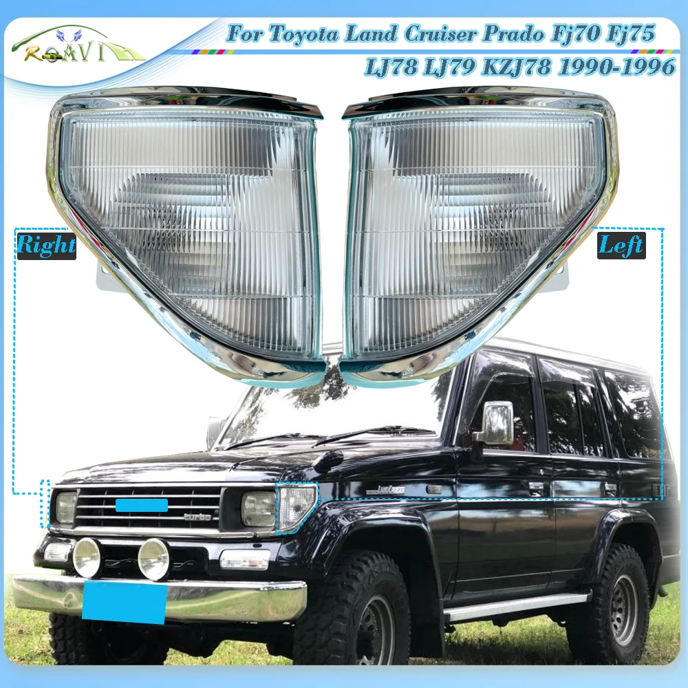 

Roavia автомобильная фара, указатель поворота, угловой светильник для Toyota Land Cruiser Prado Fj70 Fj75 LJ78 LJ79KZJ78 1990-1996 без лампы