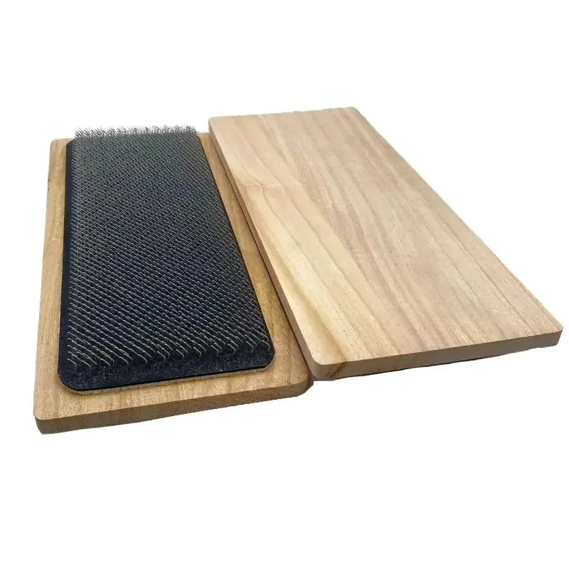 28X12 Cm 1 Stuks Houten Tekening Pad Haarspelden Voor Pruik Maken En Kammen Pruiken Tekening Cassette Met Gebogen Naalden