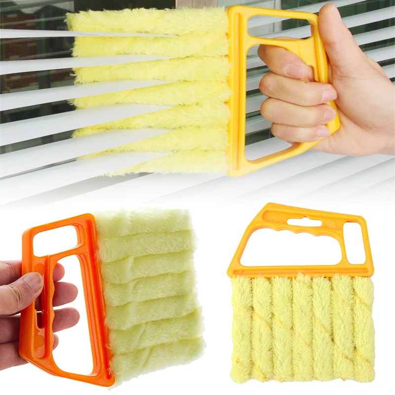 EW New Louver Curtain Cleaning Brush  Detachable Cleaning Brush Vent Brush Car Window Groove Dust Air Conditioner Cleaning Tool