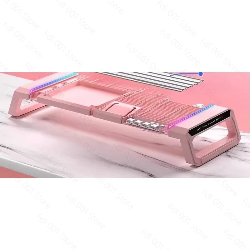 

Desktop Multifunctional Computer Height Increasing Bracket Expansion Interface Desktop Folding Storage Base
