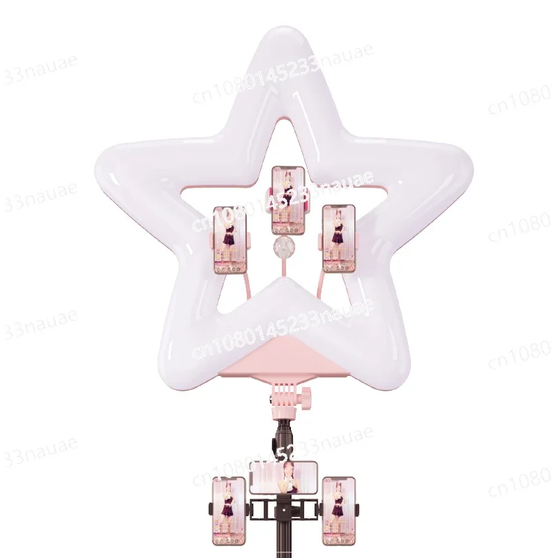 Блестящий 20-дюймовый кольцевой светильник в форме звезды со штативом, фотографическое освещение RGB для потоковой фотосъемки в прямом эфире, RK52 Блестящий 20-дюймовый кольцевой светильник в форме звезды со штативом, фотографическое освещение RGB для потоковой фотосъемки в прямом эфире, RK52