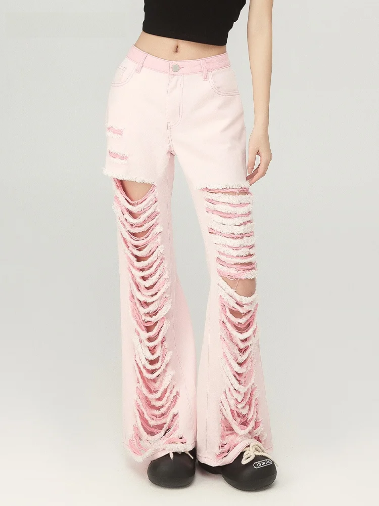 

Bettersay Cool Girl Denim Jeans Women's Design Worn Long Trousers Summer New Sle High Waist Regular Thin