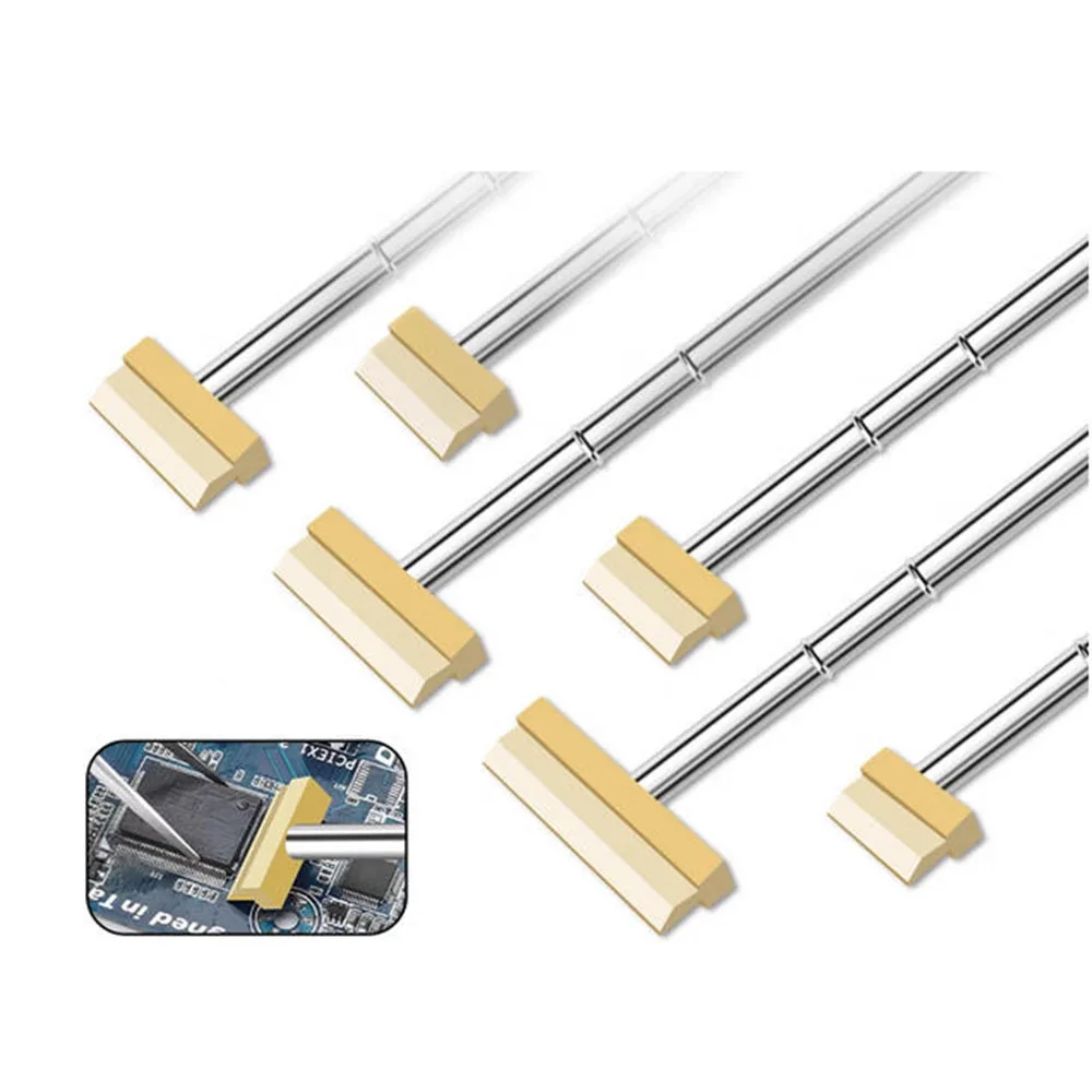 

Pure Copper Tip T12 T65 Bevel Integrated Heating Core 1401 1402 1403 1404 1405 1406 Soldering Iron Head For DIY Desoldering Tool