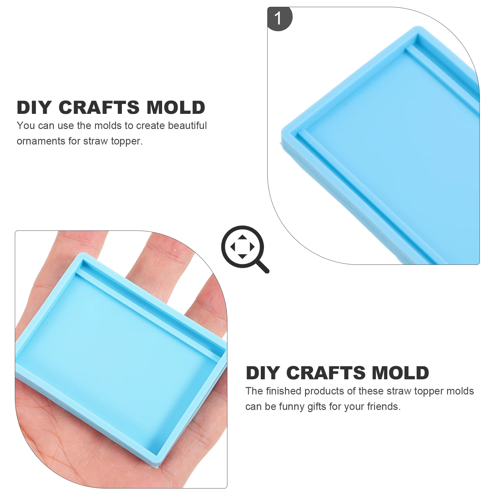 

1 set Silicone Mold DIY Domino Storage Box Resin Craft Tool Flexible Reusable Kit Dried Flowers Glitter Decor for Dominoes