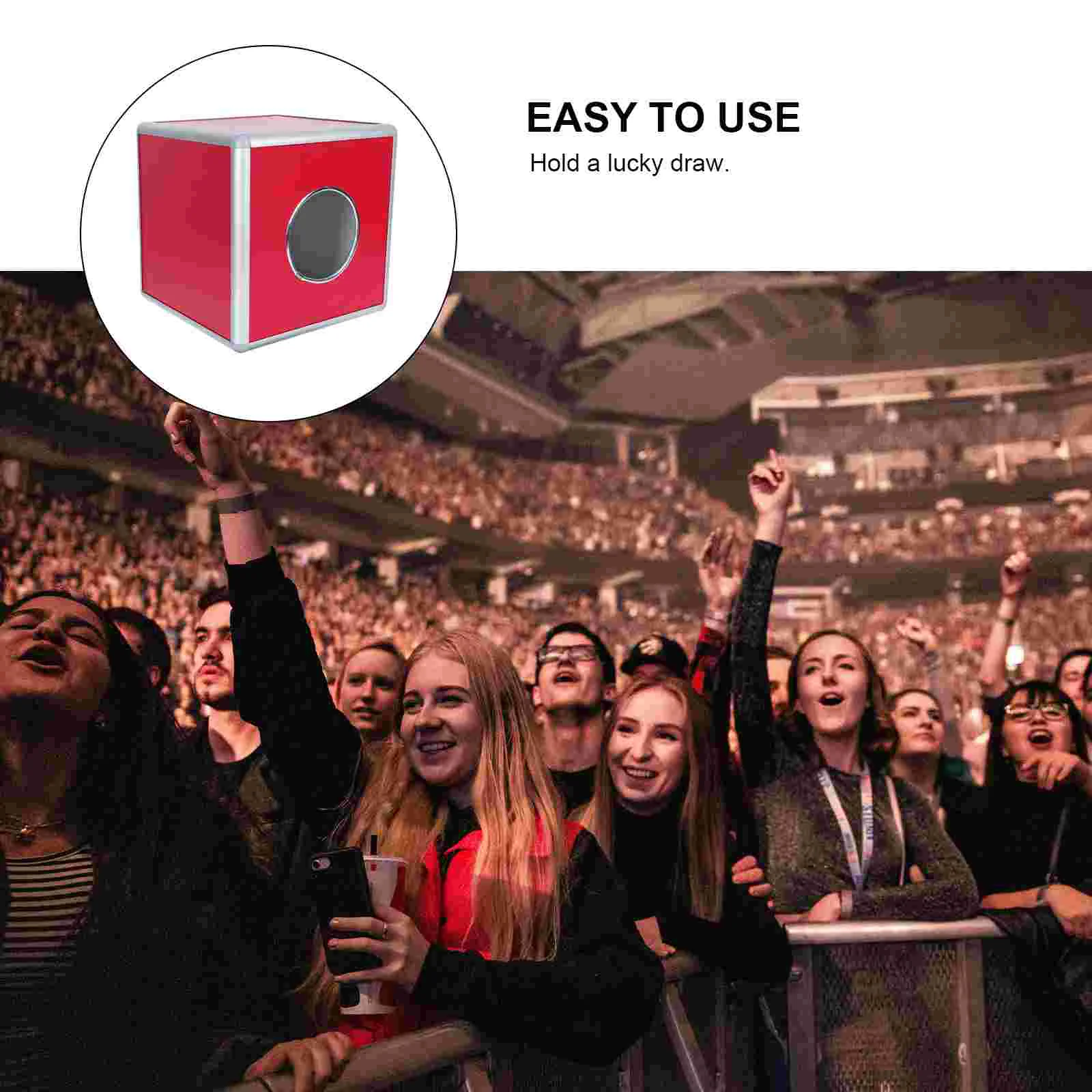 Lottery Box Holder Case Votes Storage Raffle Tickets Polling Donation Container Coin Suggestion