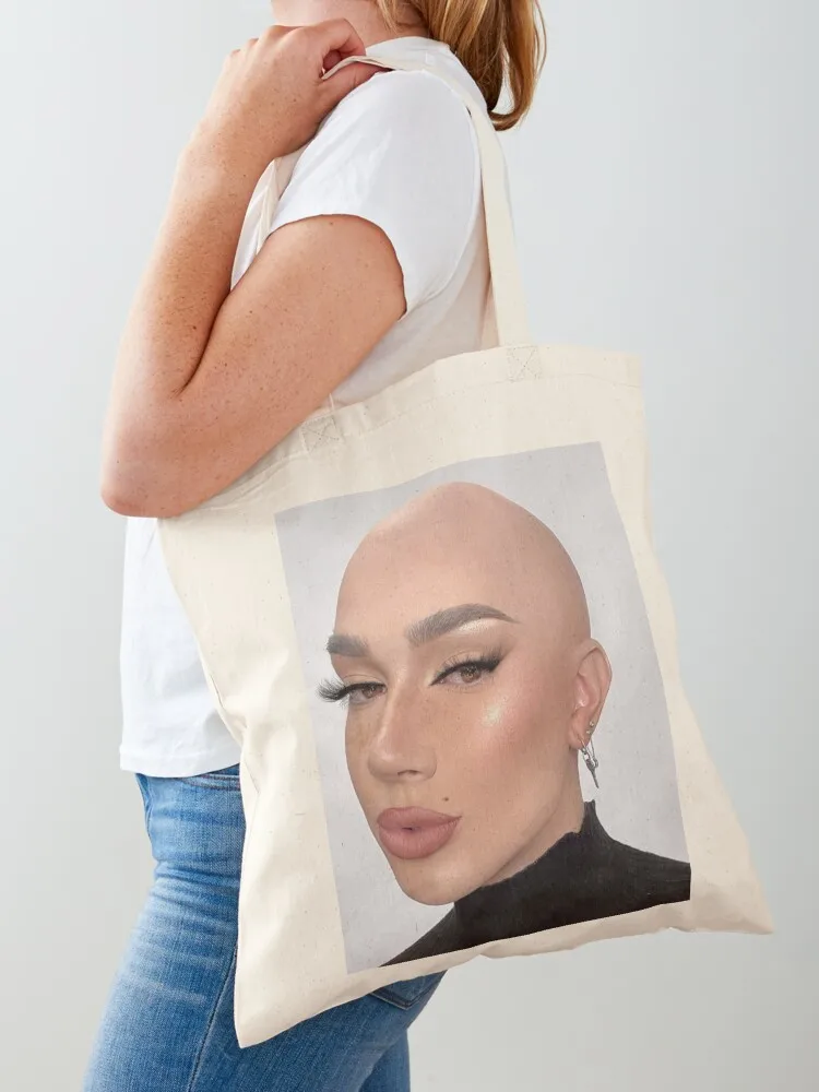 

James Charles Bald Tote Bag Lady bag university shopper bag tote bags men tote woman