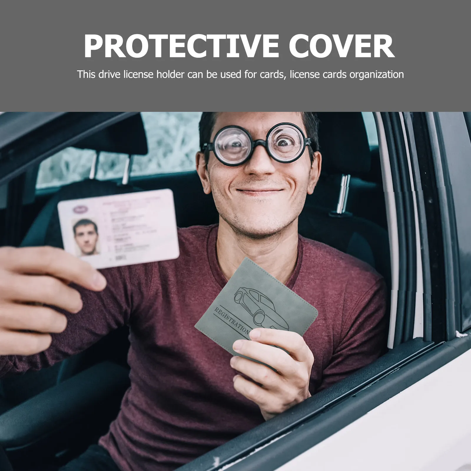 

Drive License Holder for Women and Men Slim Id Card Organizer Wallet Credit Cards Auto Insurance Registration Document Storage