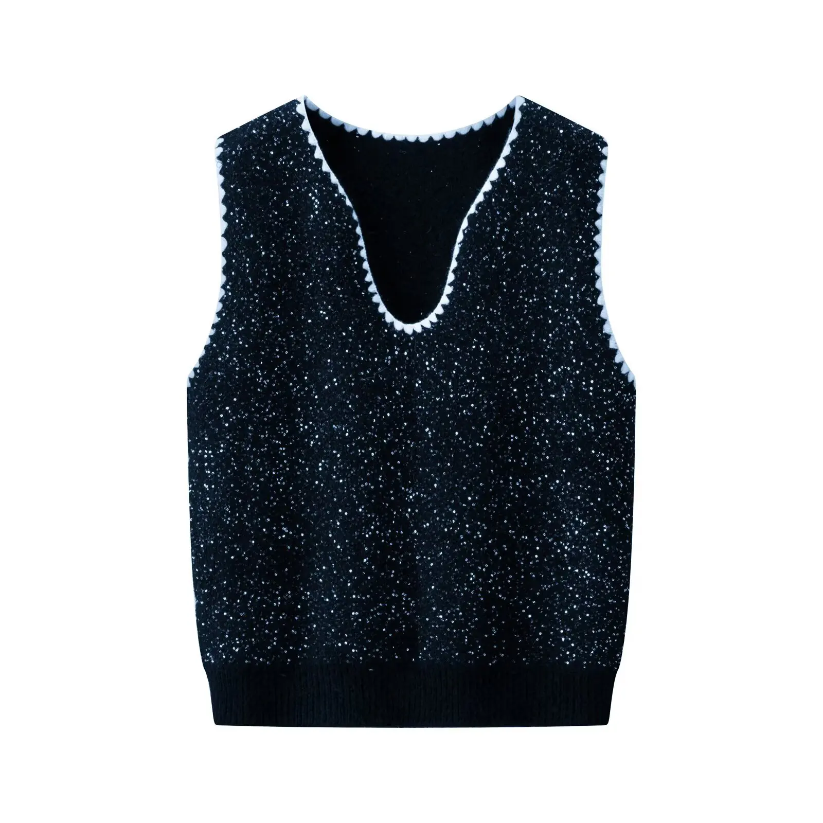 Ceco de Punto para Mujer, Nuevo Estilo Otoñal, Diseño Versátil, Estilo Casual para el Trabajo, Cuello Redondo, Blusa de Fi...