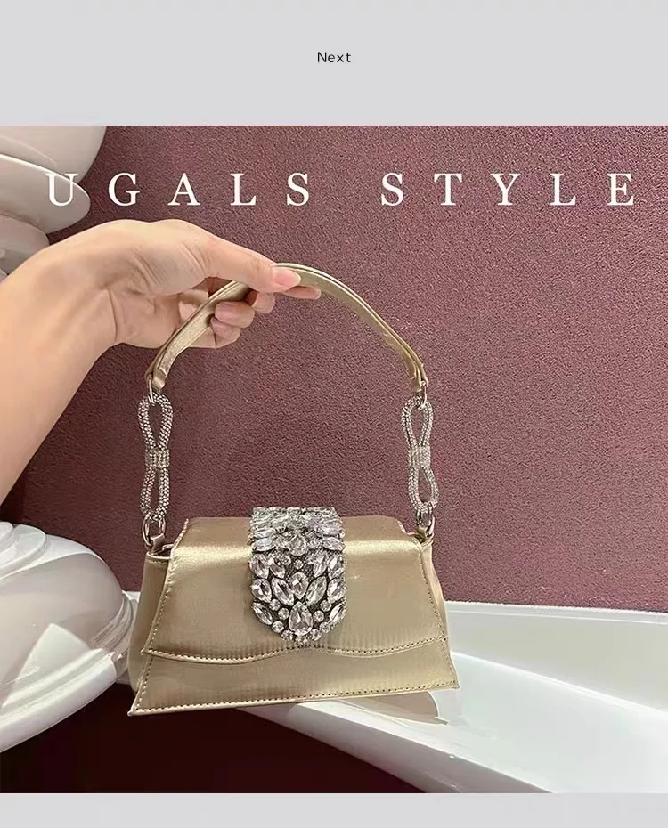 Imagem -05 - Crystal Shiny Diamonds Evening Bolsa para Mulheres Designer de Luxo Handbag Shoulder Feminino Crossbody Bolsa Wedding Party Clutch Purse