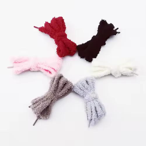 1Pair fashions 1cm wide round plush shoelace Sneakers flat shoes Casual shoelaces 80/100/120/140/160cm Shoelaces for shoes - Image 2