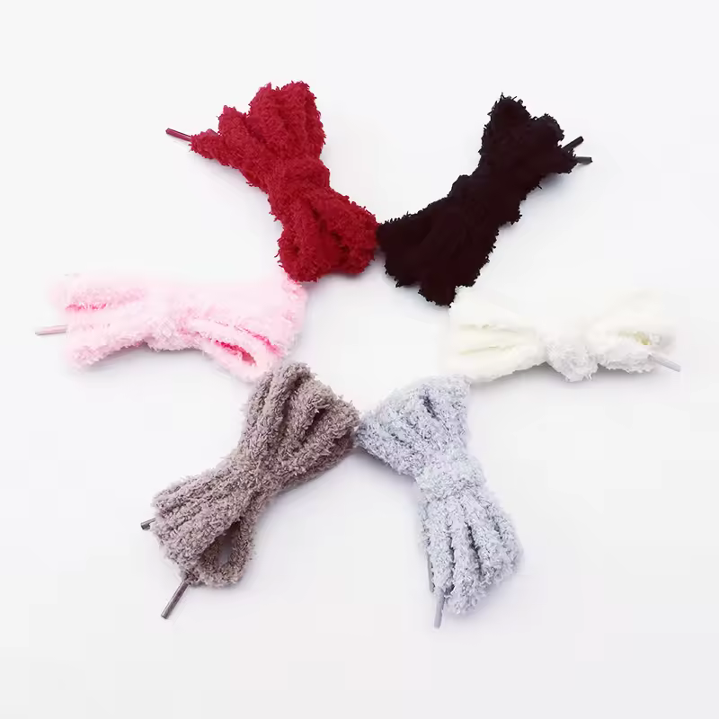 1Pair fashions 1cm wide round plush shoelace Sneakers flat shoes Casual shoelaces 80/100/120/140/160cm Shoelaces for shoes - Image 2