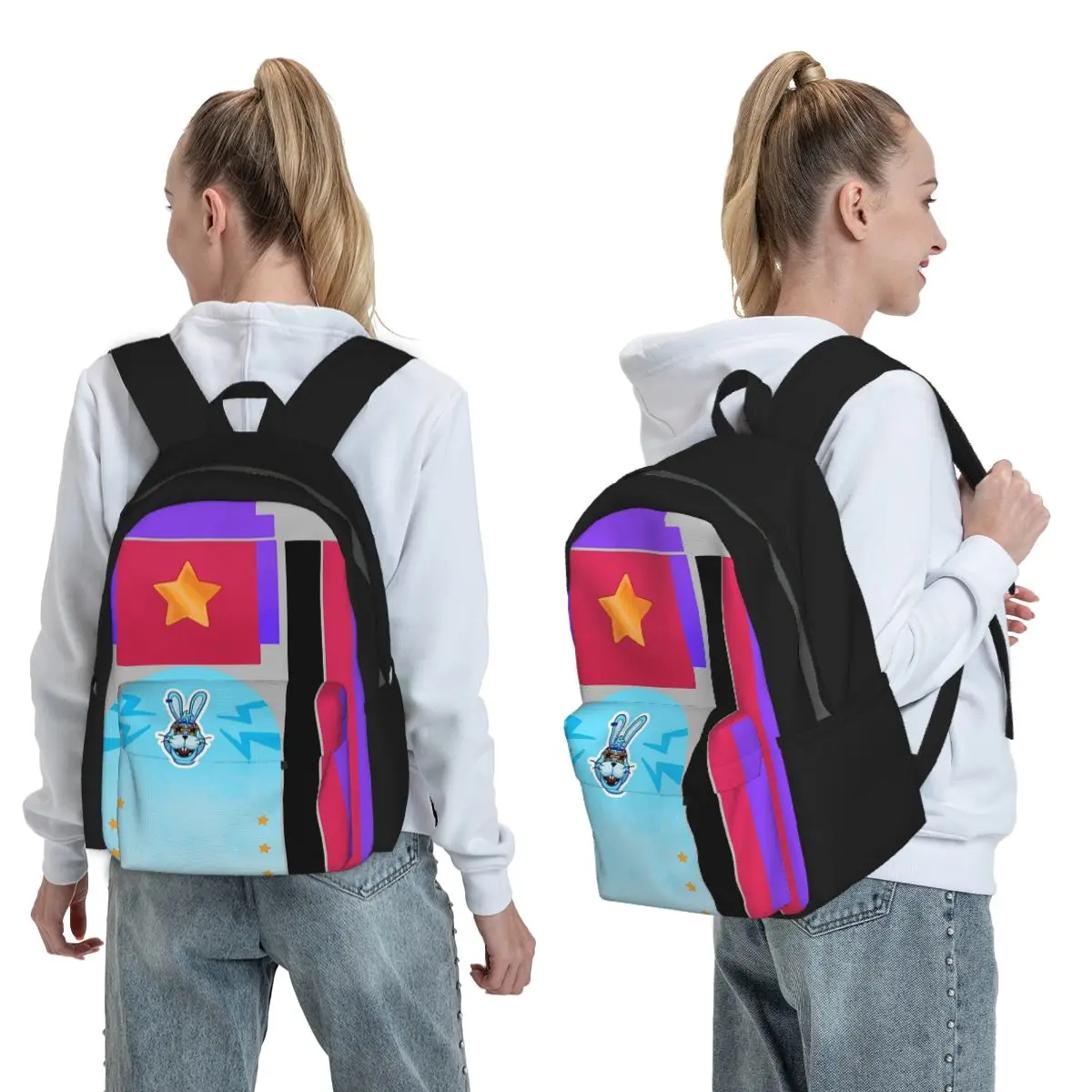 

Glamrock Bonnie Fazbear Entertainment Backpack Boys Girls BookBag Kids School Bag Laptop Shoulder Bags for Men Women