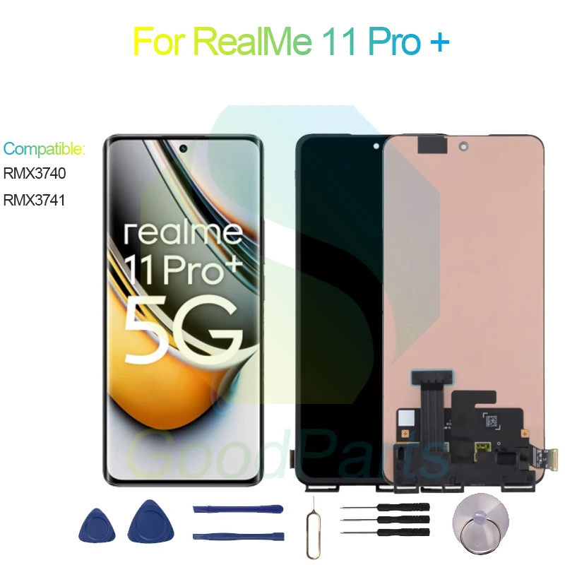 

For RealMe 11 Pro + LCD Display Screen 6.7" RMX3740, RMX3741 For RealMe 11 Pro Plus Touch Digitizer Assembly Replacement