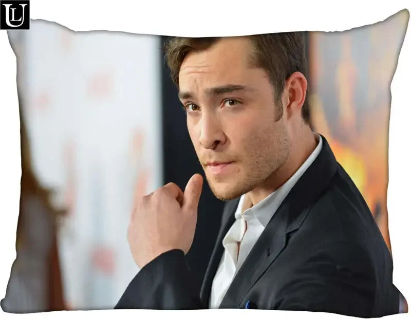 Custom chuck bass Rectangle Pillow Cover Size 45x35cm (one side) Print Custom Zipper Polyester Cotton Pillowcase more size