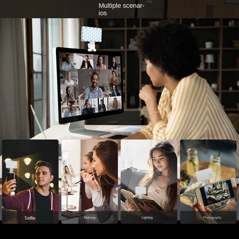 Лучшие предложения, светодиодная мини-перезаряжаемая Регулируемая портативная лампа для телефона, планшета, макияжа, Селфи, брелка