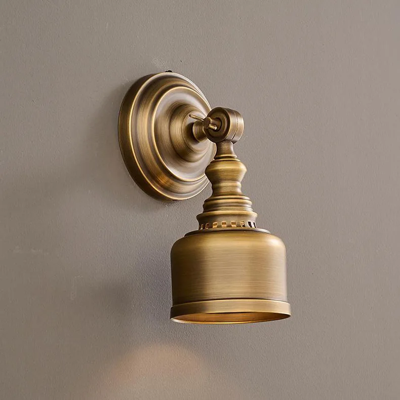 Old Copper Wall Lamp Clear Glass Indoor