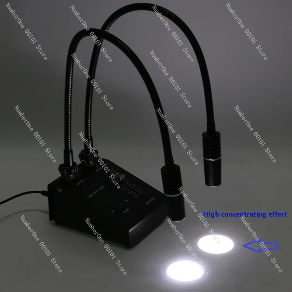 Goose head lamp type microscope Gemini lighting LED cold light source, adjustable brightness, adjustable at any angle