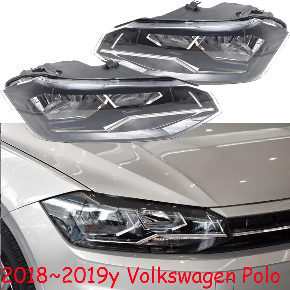 

1pcs car bumper headlamp for Volkswagen polo headlight 2018~2019y car accessories head lamp for VW POLO fog light