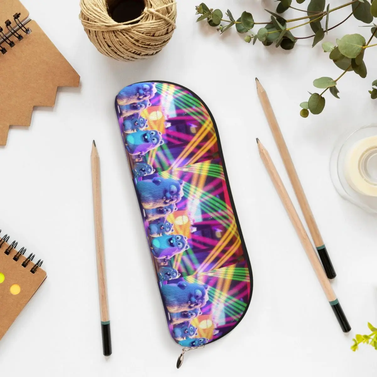 Grizzy And The Lemmings مقلمة حامل قلم تخزين القرطاسية لوازم تخزين كبيرة صندوق القلم حقيبة أقلام رصاص لهدايا الأطفال