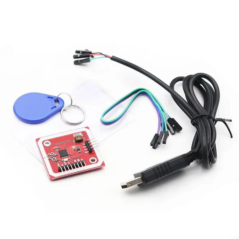 B*New 1Set PN532 NFC RFID Wireless Module V3 User Kits Reader Writer Mode IC S50 Card PCB Attend I2C IIC SPI HSU