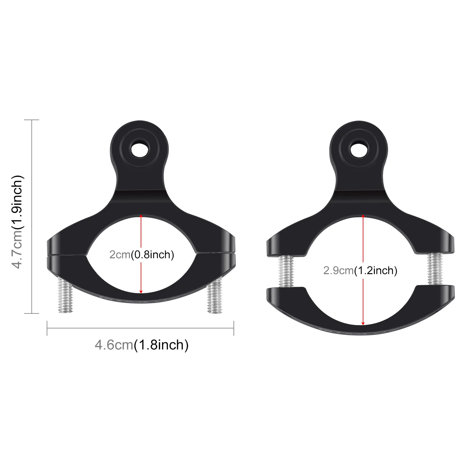 PULUZ Bike Handlebar Adapter Mount Clamp Fixed Bracket for GoPro Hero 12 11 10 9 8 7 6 5 DJI Osmo Action Cameras Accessories