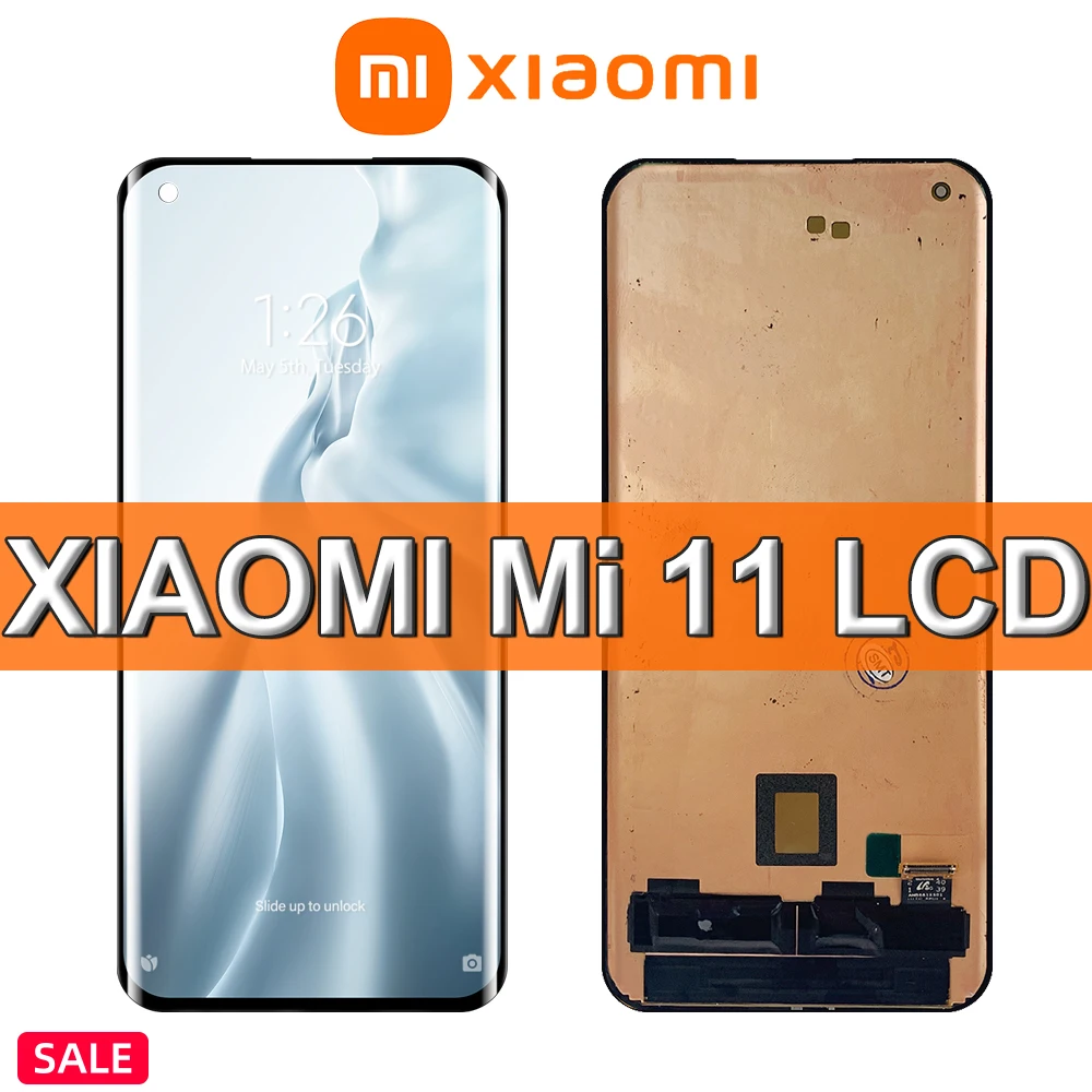 

6.81" Original Xiaomi Mi 11 LCD Display Touch Screen, For Xiaomi11 Mi11 M2011K2C M2011K2G Display Replace, with Frame Digitizer