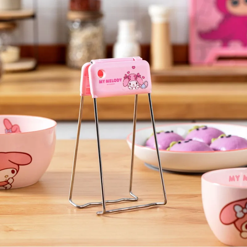 

Аниме-клипсы для кухни с героями Sanrio: Hello Kitty, My Melody, Cinnamoroll, Kuromi, мультяшные, противоожоговые, кавайные, портативные, изолированные зажимы для тарелок