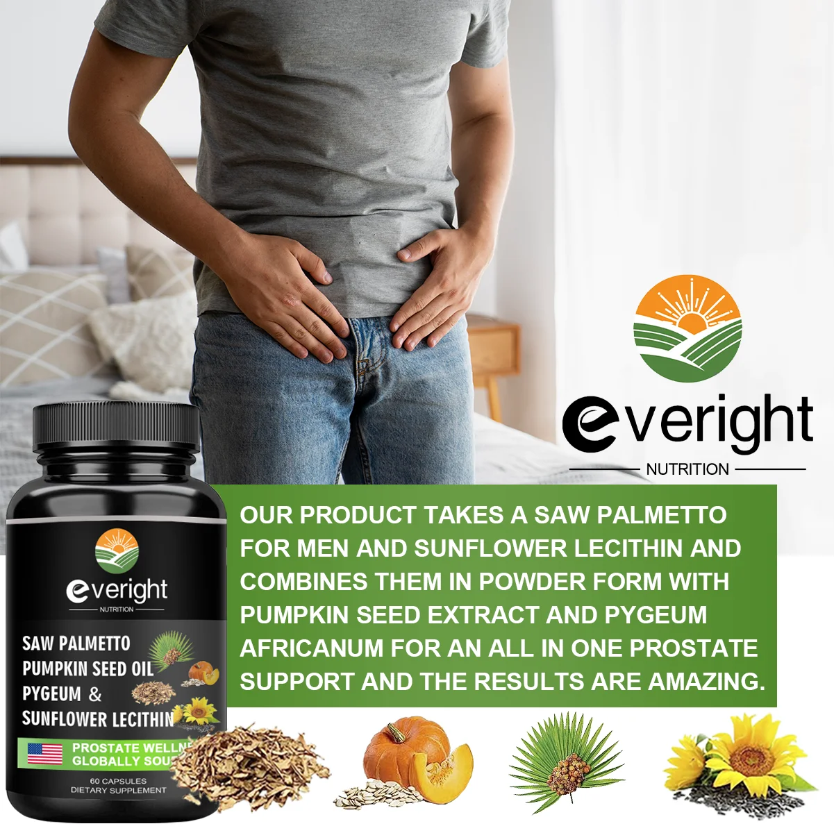 Multivitamin for Men Supplement, Immune System Health Support, with Vitamin A, B12, C & D, Daily Nutritional Support, Non-GMO