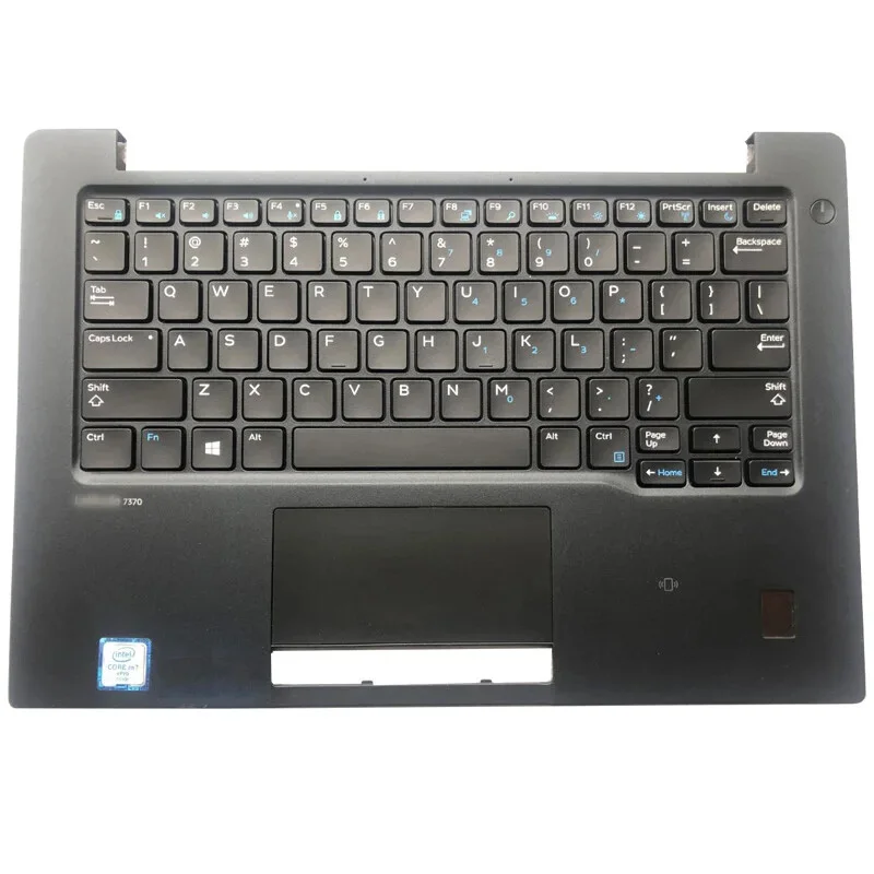 For DELL Latitude 13 7370 E7370 Laptop Palmrest Upper Case US Backlit Keyboard