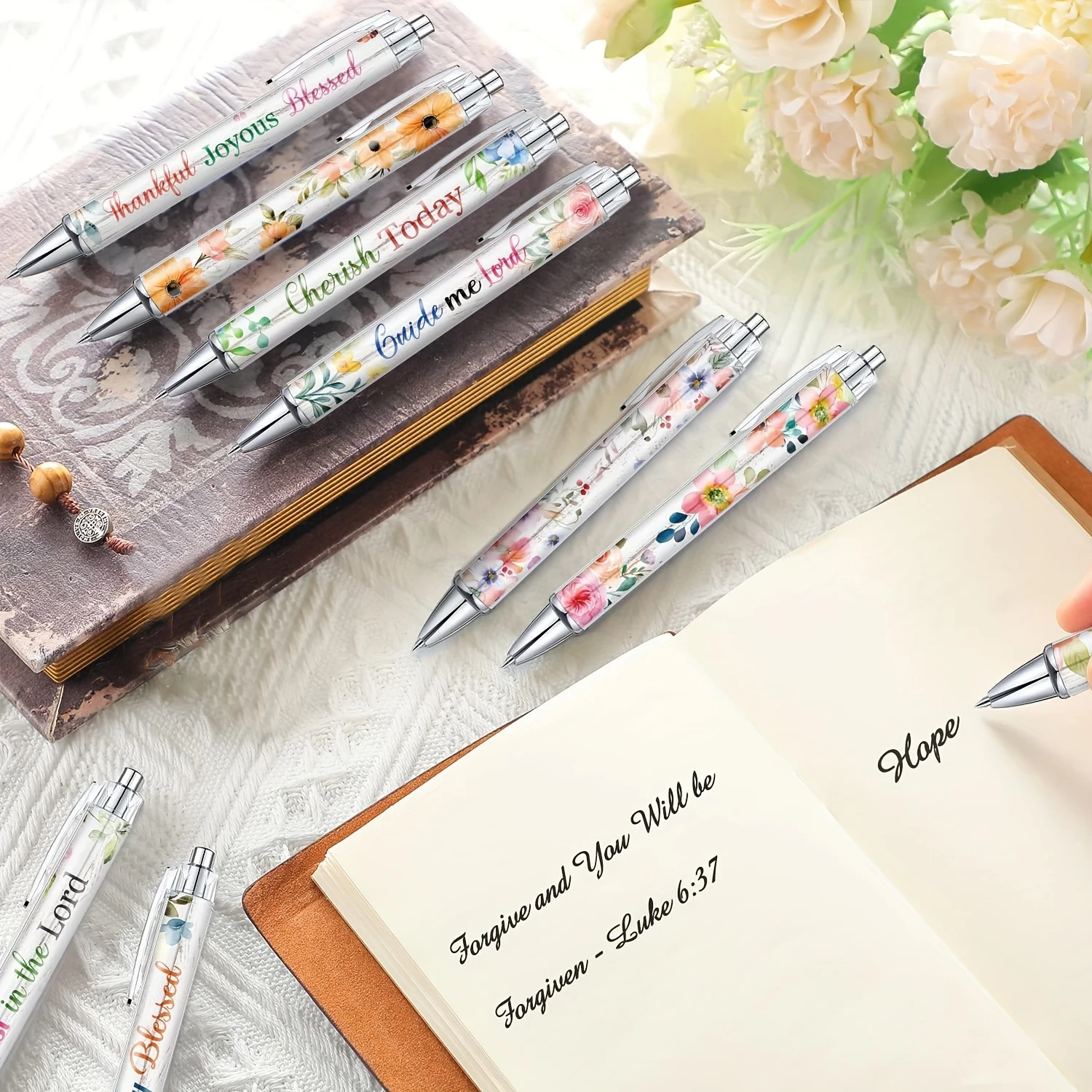 10/20/30/50 Pcs Christian Pens For Women Religious Inspirational Quotes Ballpoint Pens Bible Verse Funny Office School Wholesale