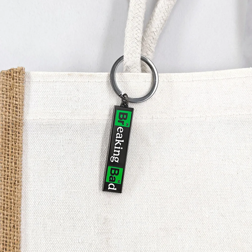 Breaking-Bad Schlüsselanhänger Walter White Heisenberg Metall-Schlüsselring Periodensystem-Element Fan-Kollektion Rucksack-Anhänger Geschenk – Detail 5