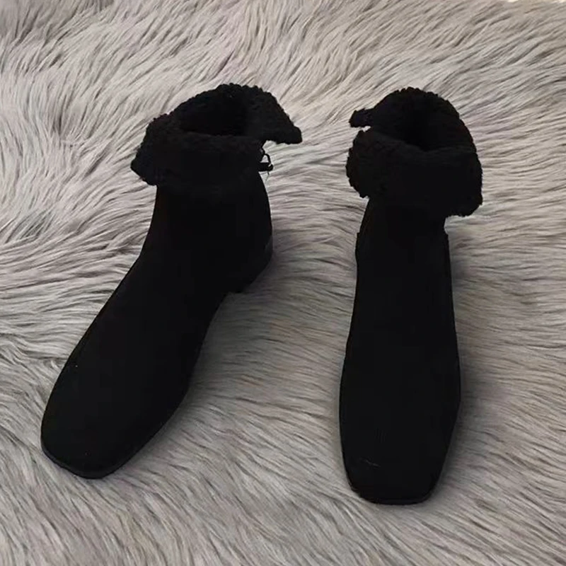 2026 New Fur Ankle Boots for Women Suede Warm Cotton Shoes Fashion Short Plush Winter Boots Cozy Dress Casual Woman Snow Botas - view 5