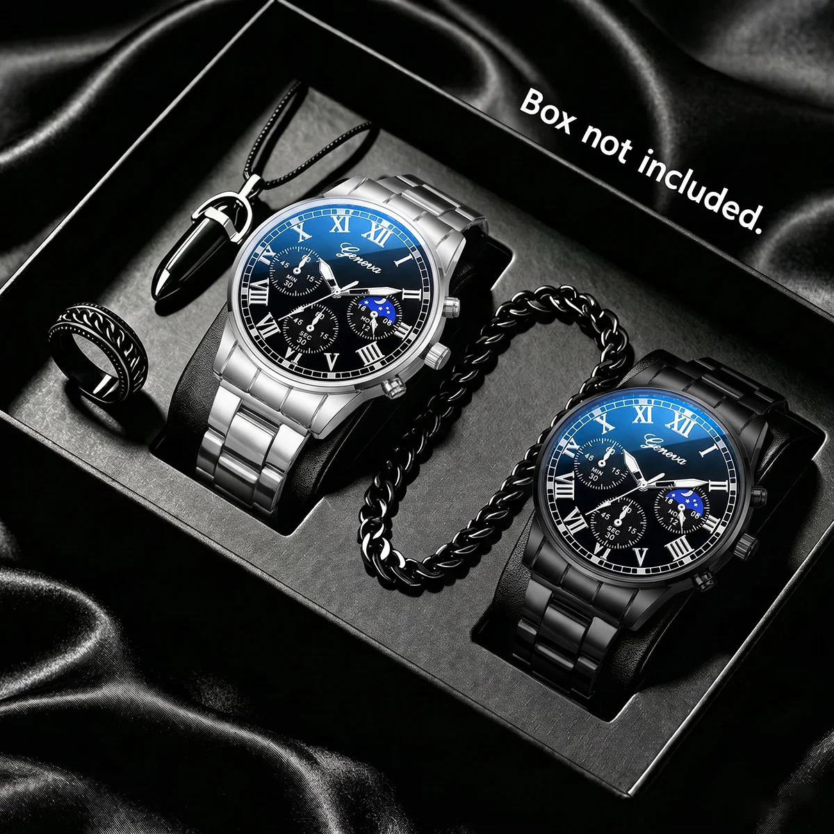 5-Piece Set / Casual Daily Men's Quartz Watch Set, Perfect Christmas Gift