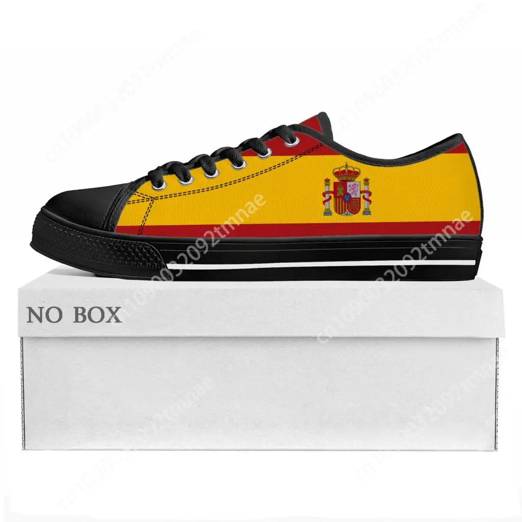 

Spanish Flag Low Top High Quality Sneakers Mens Womens Teenager Canvas Sneaker Spain Prode Funny Casual Couple Shoes Custom Shoe