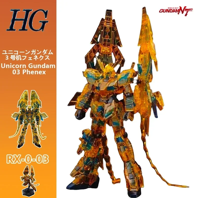 XD Star-Colored Phoenix Transparent Version Unicorn 03 Phenex HG1/144 RX-0-03 Mecha Assembly Model Kit Collection Gift