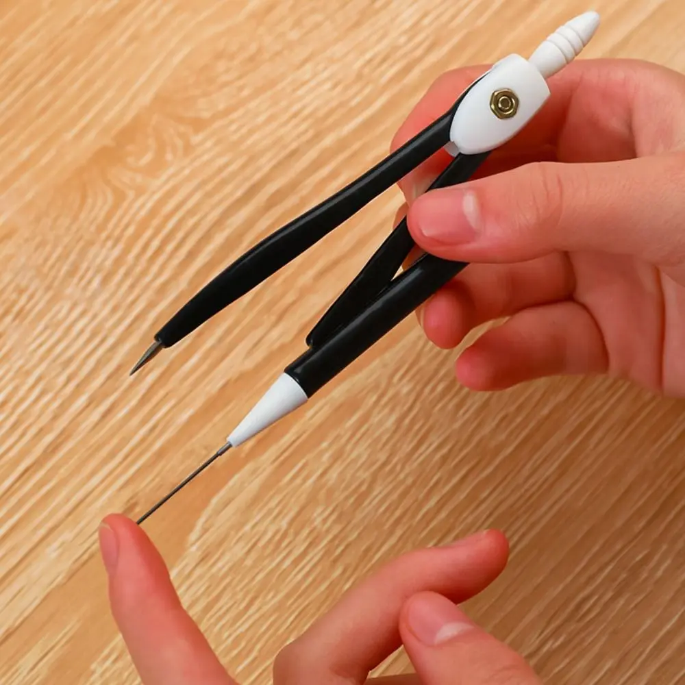 With Pencil Refills Lead Compass Drawing Set Pencil Attachment High Precision Math Geometry Tools Art Metal