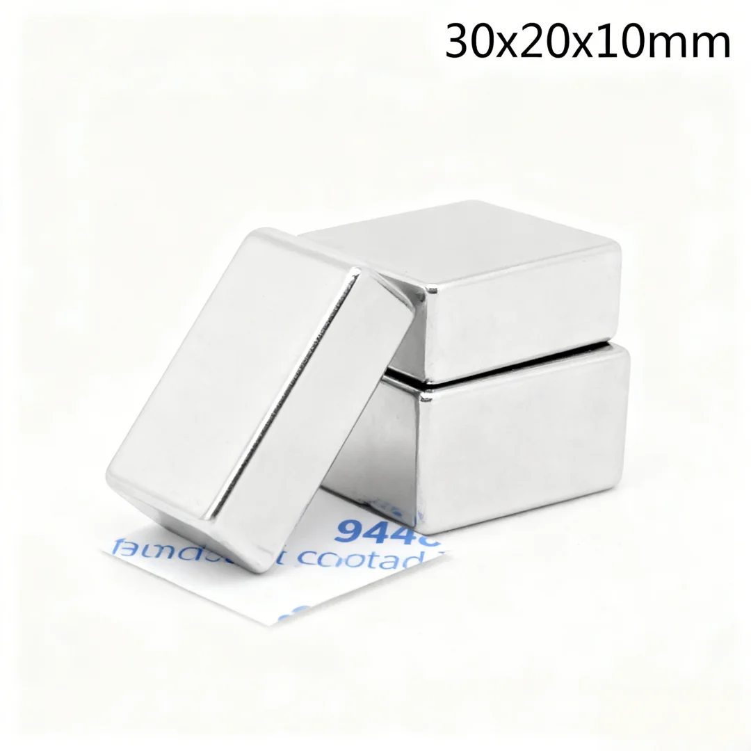30x20x10 Block Powerful Magnets Strong Magnet With Glue Tape For Fridge, DIY, Building, Scientific, Craft, 30*20*10 30x20x10mm