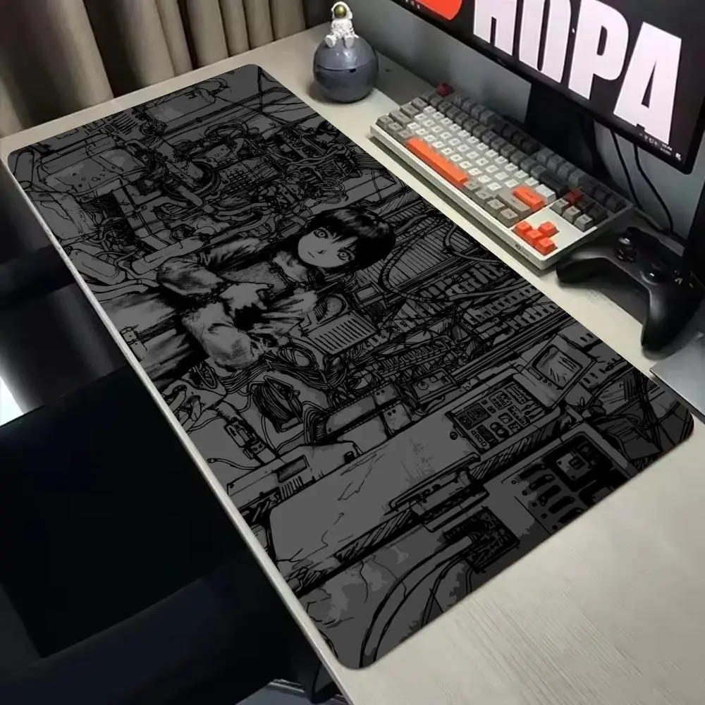 Anime Mouse Pad Serial Experiments Lain Computer Desk Mat Mouse Mats Gamer Keyboard Mousepad Deskmat Cabinet Gaming Accessories