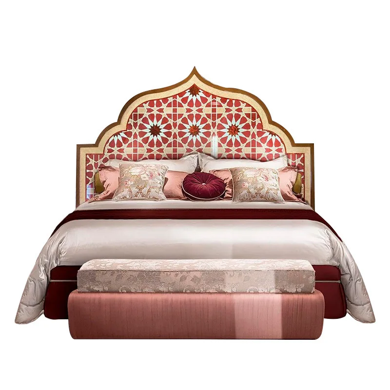 

European 1.8 meters double bed French villa wedding bed Princess bed