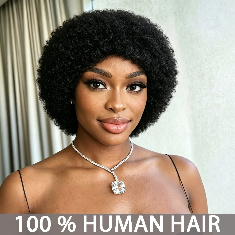 180% Density Pixie Cut Wig Made From Brazilian Virgin Human Hair 13X4 Transparent Lace Front Afro Kinky Curly Short Bob Style Natural Color, Measuring 8 Inches Pre-Plucked Natural Hairline Making It Ideal For Everyday Use Music Festivals, Christmas