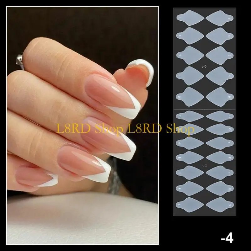 L8rd 24pcs/Bag Nägel Formular Nagelaufkleber Maniküre Acrylvorlagen Nagel
