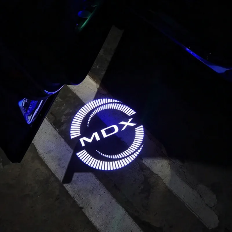 2PCS Led Car Door Opening Warning Welcome Lights Projector Emblem For Acura MDX RDX RLX ZDX TLX TL TSX 2PCS